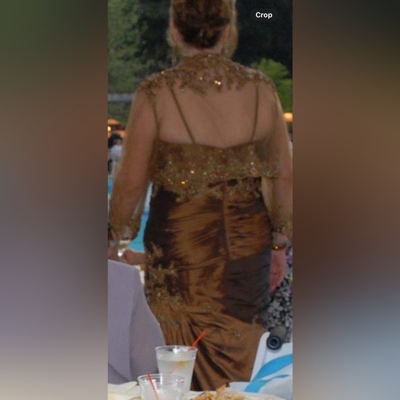 Mother of the Bride Dress. Size 14/16. Worn once.  Has a lot of intricate beads. - Picture 3 of 3